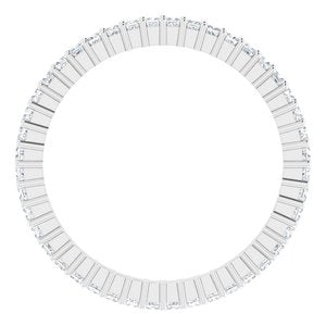 10K White Gold 1/2 CTW Lab-Grown Diamond Eternity Band Size 6.5