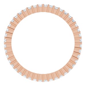 14K Rose Gold 3/8 CTW Lab-Grown Diamond Eternity Band Size 6.5