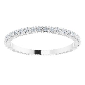 10K White Gold 5/8 CTW Natural Diamond Eternity Band Size 9