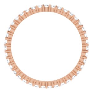 10K Rose Gold 1/2 CTW Natural Diamond Eternity Band Size 8.5