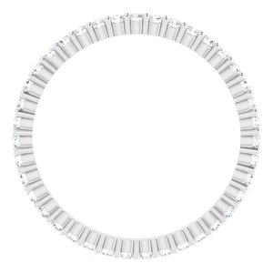 14K White Gold 1/2 CTW Natural Diamond Eternity Band Size 8.5
