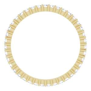 14K Yellow Gold 1/2 CTW Natural Diamond Eternity Band Size 8.5