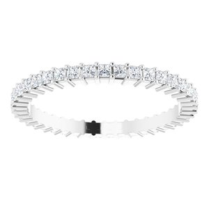 10K White Gold 7/8 CTW Lab-Grown Diamond Eternity Band Size 9