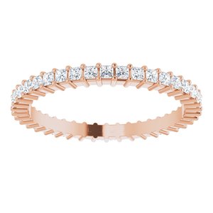 10K Rose Gold 7/8 CTW Lab-Grown Diamond Eternity Band Size 9