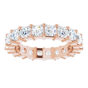 14K Rose Gold 3 1/5 CTW Lab-Grown Diamond Eternity Band Size 5.5