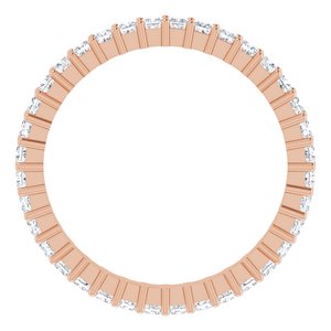 10K Rose Gold 1 1/4 CTW Natural Diamond Eternity Band Size 9