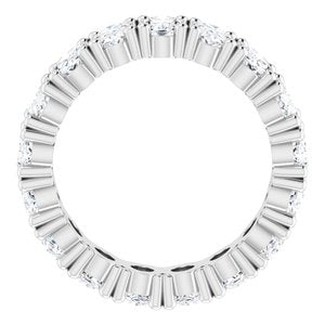 14K White Gold 6 1/3 CTW Natural Diamond Eternity Band Size 9