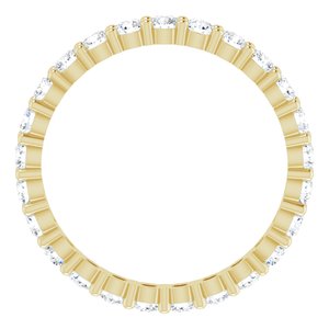 10K Yellow Gold 1 1/2 CTW Natural Diamond Eternity Band Size 8.5