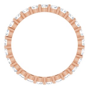 10K Rose Gold 1 1/2 CTW Natural Diamond Eternity Band Size 8.5
