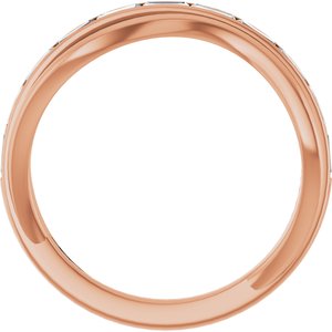14K Rose Gold 1/3 CTW Natural Diamond Freeform Ring