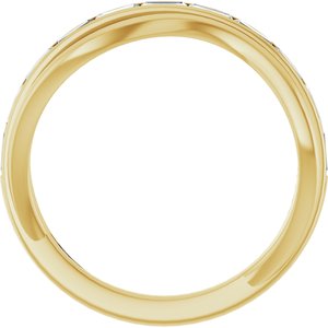 14K Yellow Gold 1/3 CTW Natural Diamond Freeform Ring