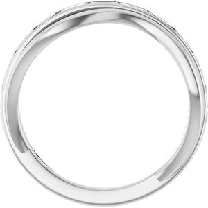 Sterling Silver 1/3 CTW Natural Diamond Freeform Ring