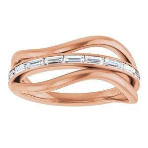 14K Rose Gold 1/3 CTW Natural Diamond Freeform Ring