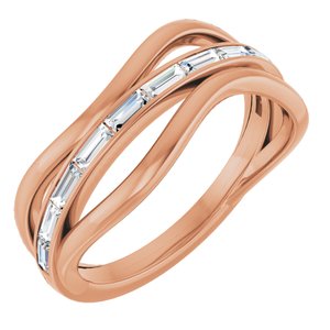 14K Rose Gold 1/3 CTW Natural Diamond Freeform Ring