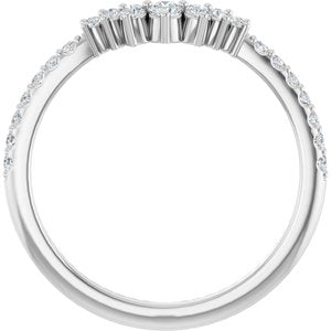 Platinum 1/5 CTW Lab-Grown Diamond  Contour Band