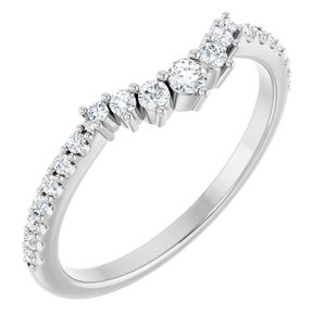 Platinum 1/5 CTW Lab-Grown Diamond  Contour Band