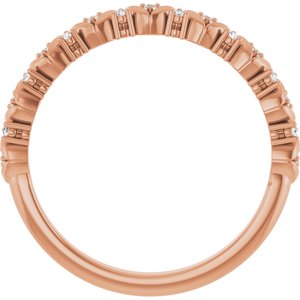 14K Rose Gold .06 CTW Natural Diamond Stackable Leaf Ring