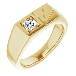 14K Yellow Gold 1/3 CT Lab-Grown Diamond Ring