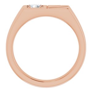 14K Rose Gold 1/3 CT Lab-Grown Diamond Ring