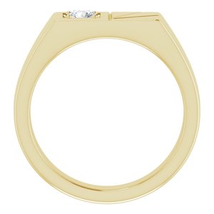 14K Yellow Gold 1/3 CT Lab-Grown Diamond Ring
