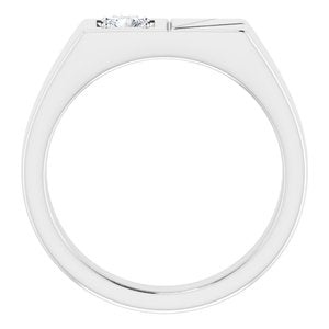 14K White Gold 1/3 CT Lab-Grown Diamond Ring