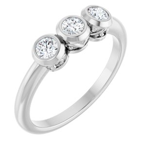 Platinum 1/3 CTW Natural Diamond Three-Stone Ring