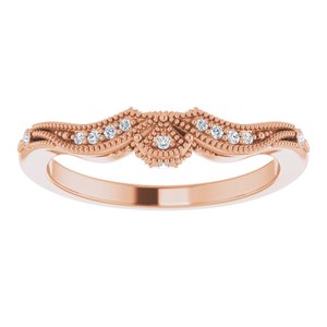 14K Rose .04 CTW Natural Diamond Band