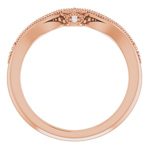 14K Rose .04 CTW Natural Diamond Band