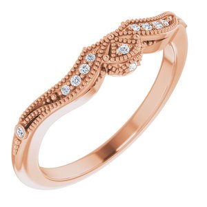 14K Rose .04 CTW Natural Diamond Band