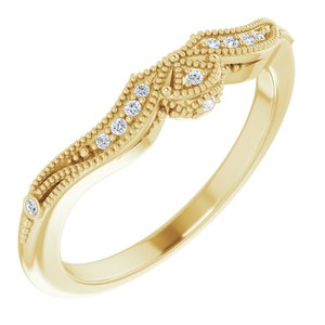 14K Yellow .04 CTW Natural Diamond Band