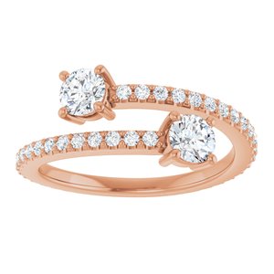 14K Rose Gold 7/8 CTW Lab-Grown Diamond Ring