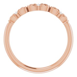 14K Rose Gold .03 CTW Natural Diamond Crown Ring