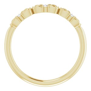14K Yellow Gold .03 CTW Natural Diamond Crown Ring