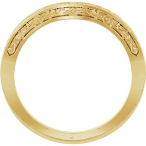 10K Yellow Floral-Inspired Matching Band