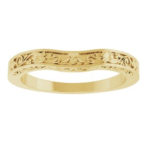 10K Yellow Floral-Inspired Matching Band