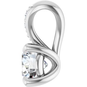 Accented Claw-Prong Pendant