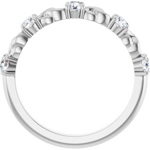 Sterling Silver 1/2 CTW Natural Diamond Stackable Ring
