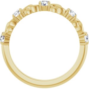 14K Yellow Gold 1/2 CTW Natural Diamond Stackable Ring