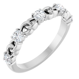 14K White Gold 1/2 CTW Natural Diamond Stackable Ring