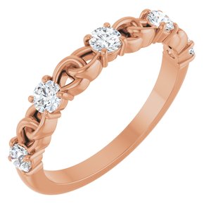 14K Rose Gold 1/2 CTW Natural Diamond Stackable Ring
