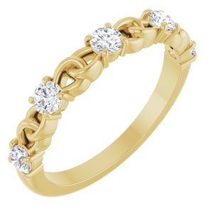 14K Yellow Gold 1/2 CTW Natural Diamond Stackable Ring