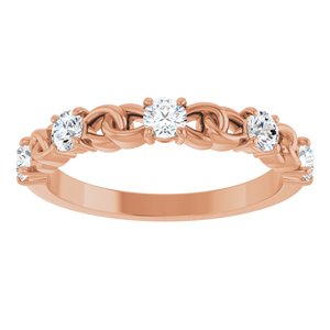 14K Rose Gold 1/2 CTW Natural Diamond Stackable Ring