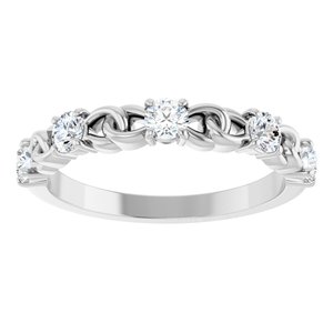 Sterling Silver 1/2 CTW Natural Diamond Stackable Ring
