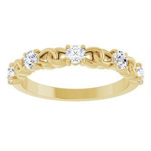 14K Yellow Gold 1/2 CTW Natural Diamond Stackable Ring