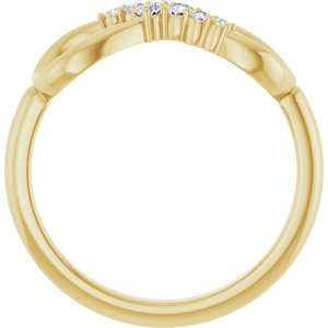 14K Yellow Gold 1/8 CTW Natural Diamond Infinity-Inspired Ring