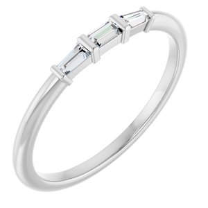14K White Gold 1/6 CTW Natural Diamond Stackable Ring