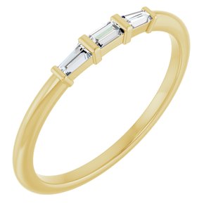 14K Yellow Gold 1/6 CTW Natural Diamond Stackable Ring