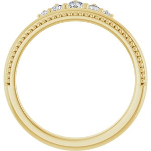 14K Yellow Gold 1/5 CTW Natural Diamond Stackable Crown Ring