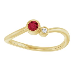 Accented Bezel-Set Ring