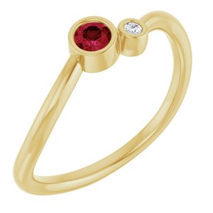 Accented Bezel-Set Ring